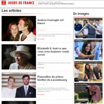 Capture d'écran du site Jours de France