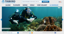 Capture d'écran de la page d'accueil du site www.tribord.com.