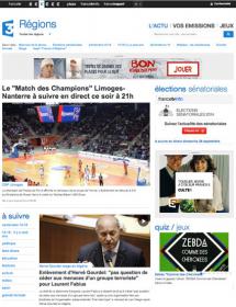 Capture d'écran du site France 3 Régions